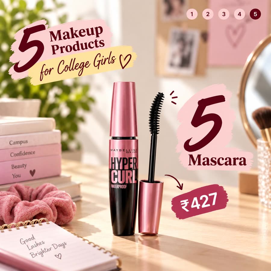5. Mascara — Maybelline Hyper Curl, ₹427